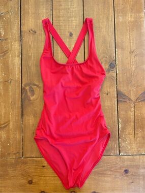Andie Tulum Red One-Piece Swimsuit. Small   **TALL**